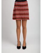 Mini jupe Orianeis base noire multicolore