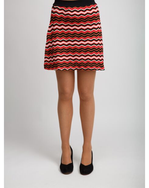 Mini jupe Orianeis base noire multicolore