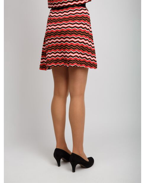 Mini jupe Orianeis base noire multicolore