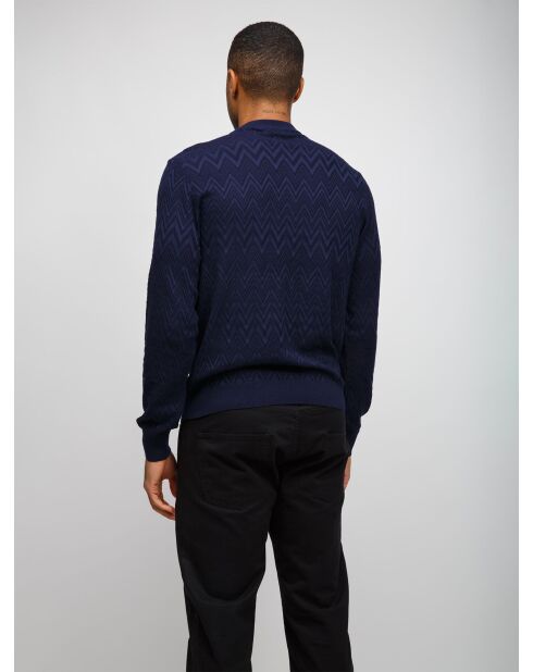 Pull à col rond Brisélia tons bleus