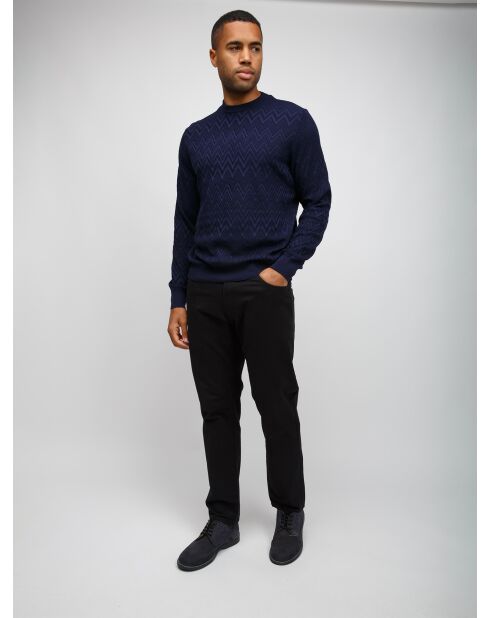 Pull à col rond Brisélia tons bleus