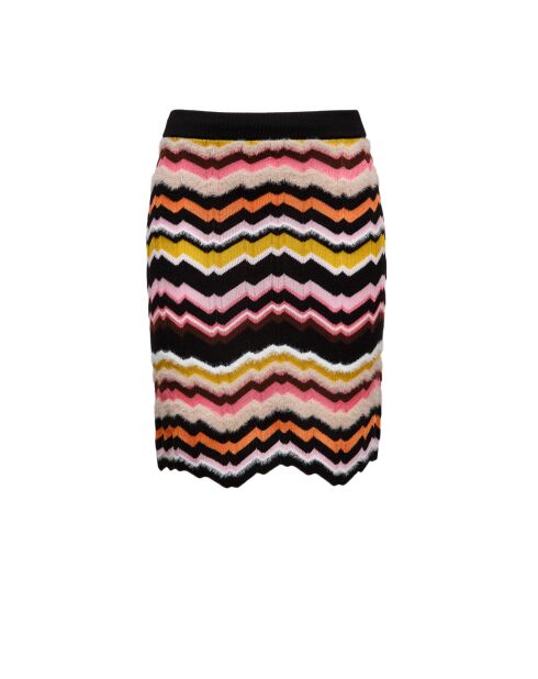 Mini jupe Melyone multicolore sur base rose