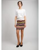 Mini jupe Melyone multicolore sur base rose