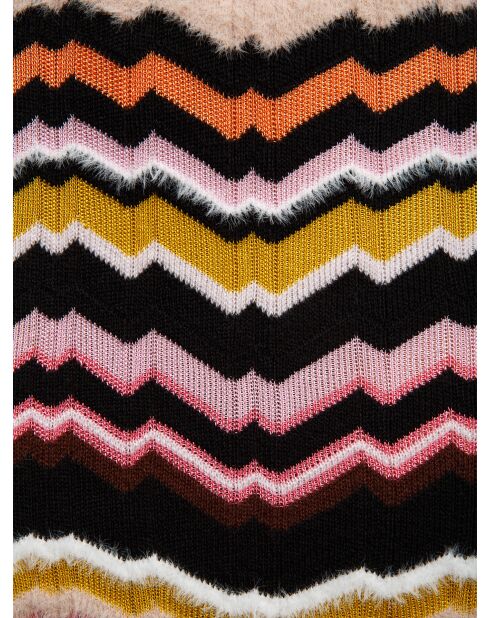 Mini jupe Melyone multicolore sur base rose