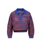 Pull-over Ambrine multicolore violet, rouge, bleu, gris