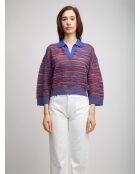 Pull-over Ambrine multicolore violet, rouge, bleu, gris