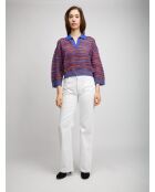 Pull-over Ambrine multicolore violet, rouge, bleu, gris