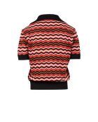 Pull à col en v Norélys base noire multicolore