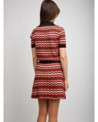 Pull à col en v Norélys base noire multicolore