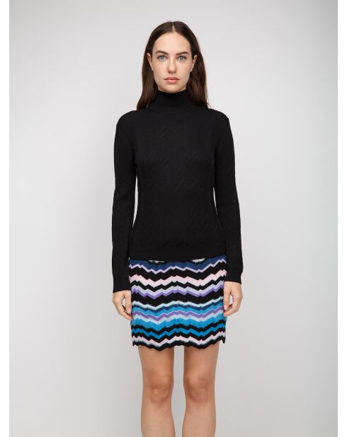 Pull à col roulé Naorys beauté noire