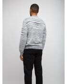 Pull à col rond Zéphéria dégradé bleu, blanc