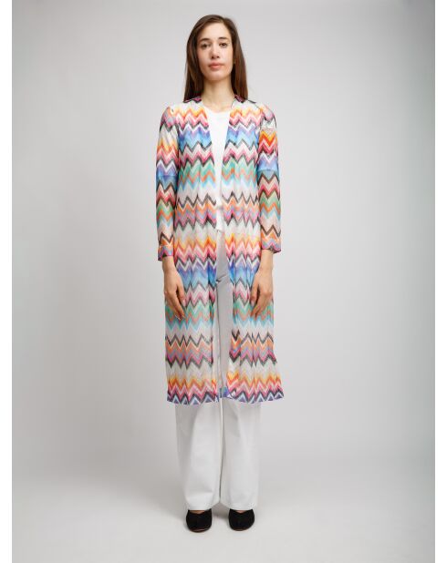 Cardigan long Galyne multicolore