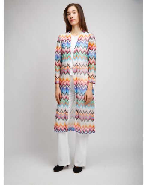 Cardigan long Galyne multicolore