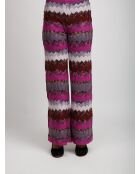 Pantalon Vaelis nuances de rouge multiples