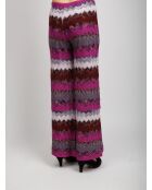 Pantalon Vaelis nuances de rouge multiples