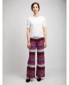 Pantalon Vaelis nuances de rouge multiples