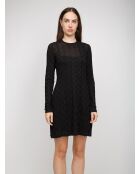Robe courte Théonis noir uni