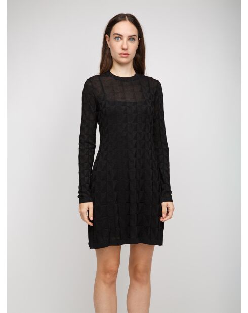 Robe courte Théonis noir uni