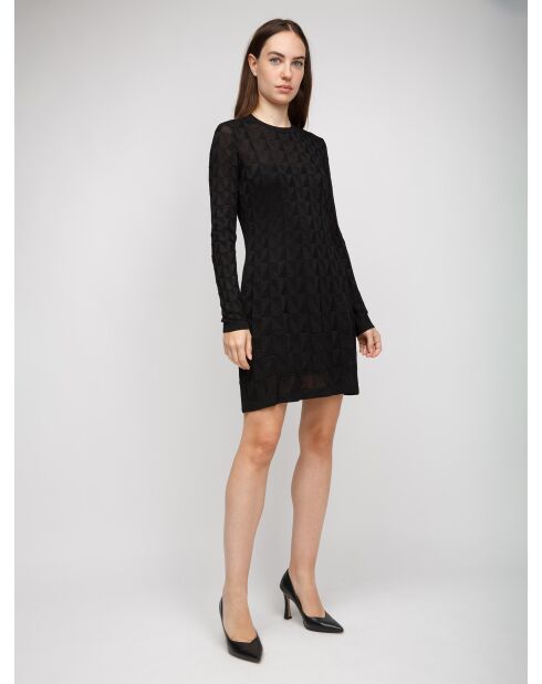 Robe courte Théonis noir uni