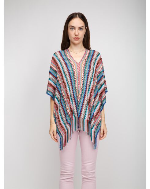 Poncho  Alexandra multicolore