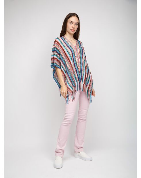 Poncho  Alexandra multicolore