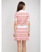 Pull à col en v Aélian base blanche multicolore