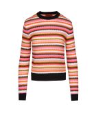 Pull à col rond Ulysea base rose multicolore