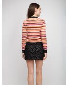 Pull à col rond Ulysea base rose multicolore