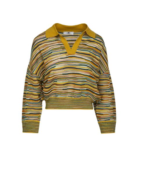 Pull-over Sorayael vert multicolore, citron vert, beige