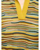 Pull-over Sorayael vert multicolore, citron vert, beige