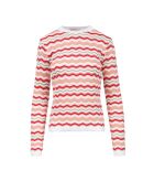 Pull à col rond Cassianor base blanche multicolore