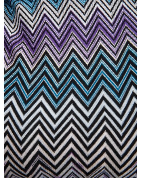 Robe courte Joryane multicolore violet, turquoise, rose avec base foncée