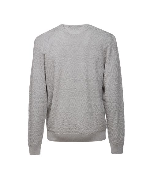 Pull à col rond Xalyne couleur uni gris clair