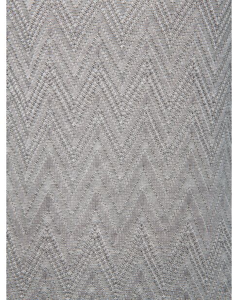 Pull à col rond Xalyne couleur uni gris clair