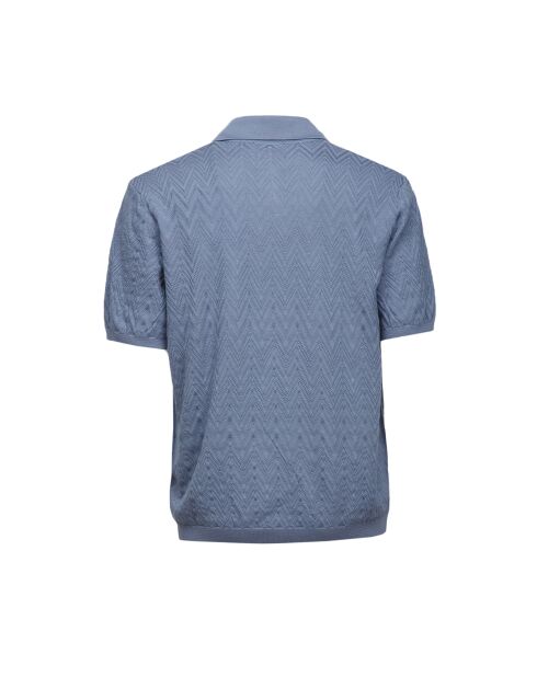 Polo à manches courtes Fanyra tons bleu clair