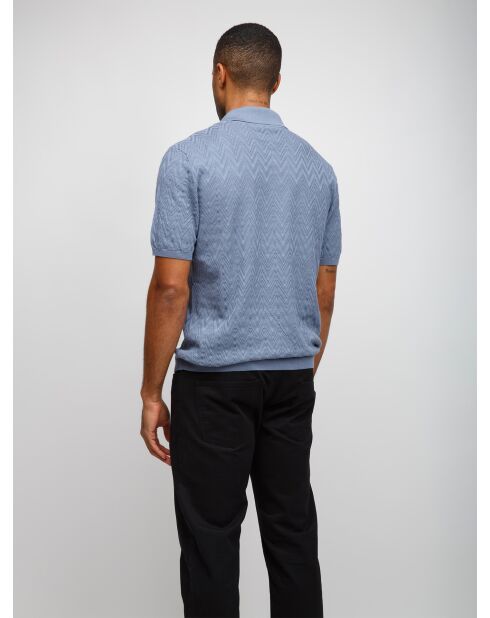 Polo à manches courtes Fanyra tons bleu clair