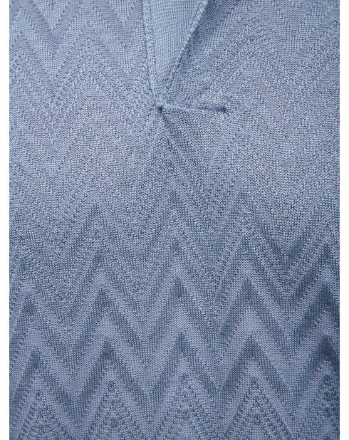 Polo à manches courtes Fanyra tons bleu clair