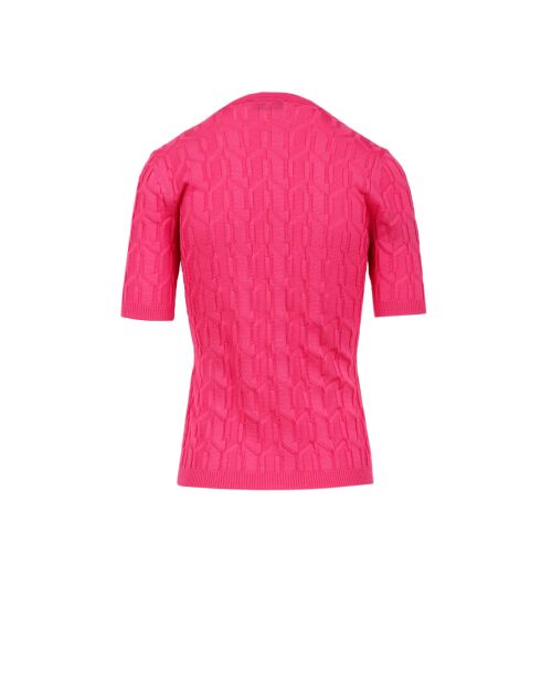 Pull à col rond Hélyora tons fuxia