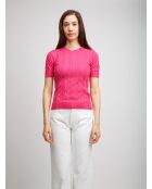 Pull à col rond Hélyora tons fuxia