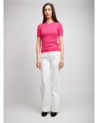 Pull à col rond Hélyora tons fuxia