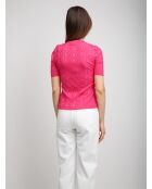 Pull à col rond Hélyora tons fuxia