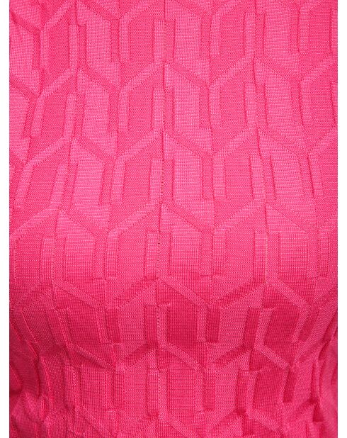 Pull à col rond Hélyora tons fuxia
