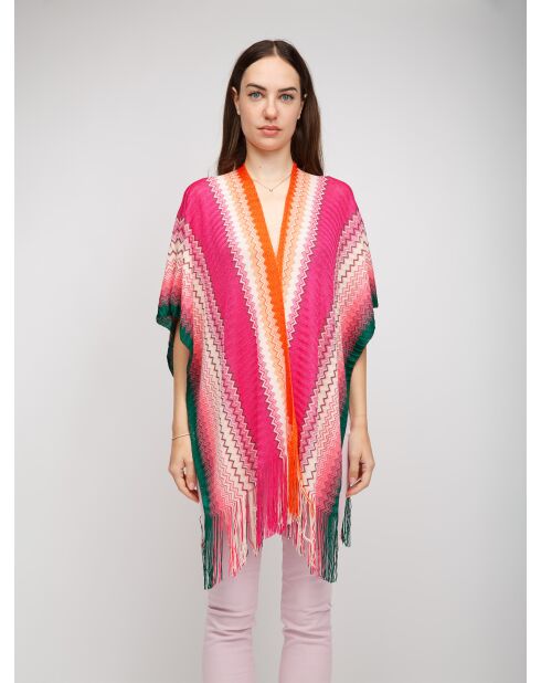 Poncho  Amandine multicolore