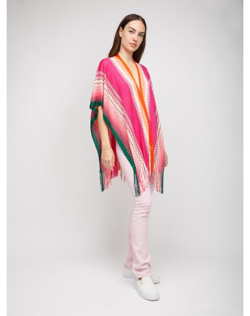 Poncho  Amandine multicolore