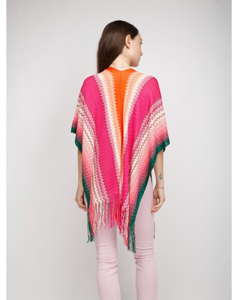 Poncho  Amandine multicolore