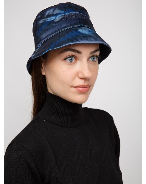 Chapeau Aïcha bleu