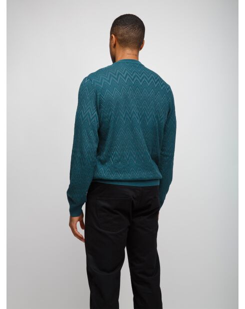 Pull à col rond Arvane tons verts