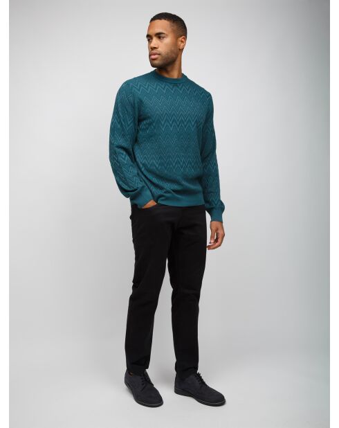 Pull à col rond Arvane tons verts