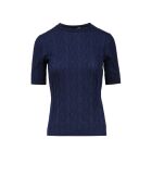 Pull à col rond Iphéa tons marine