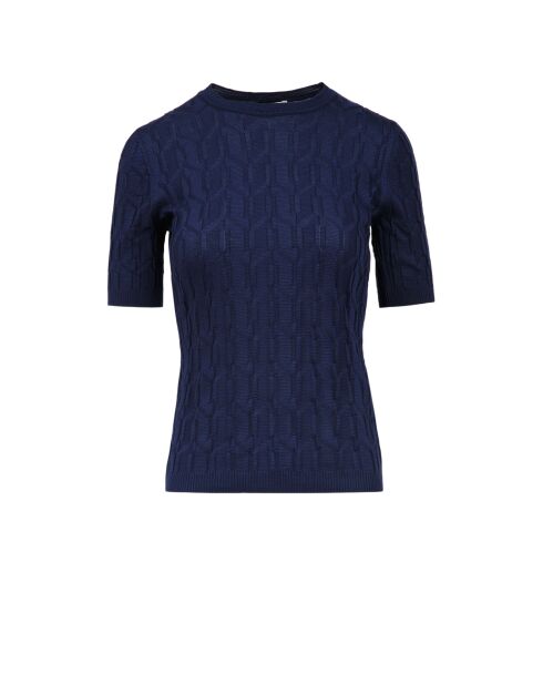 Pull à col rond Iphéa tons marine